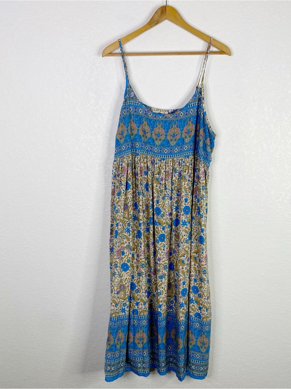 Natural Life Gigi Blue Floral Print Midi Dress
